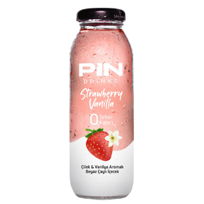 Pin Drinks Strawberry & Vanilla Glass 24X250Ml dimarkcash&carry