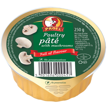 Profi Chicken Pate Mushroom 8X250G dimarkcash&carry