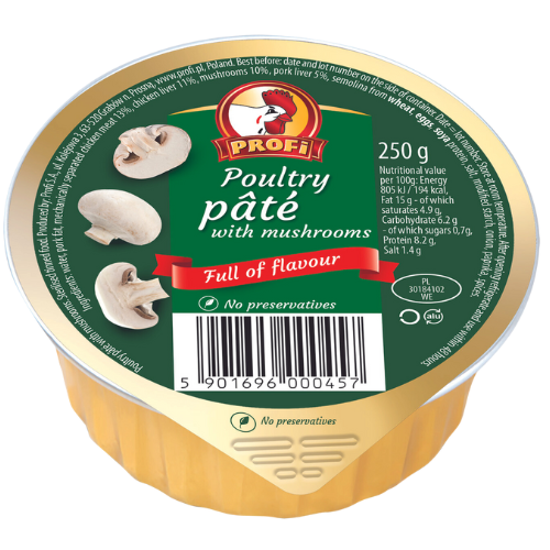 Profi Chicken Pate Mushroom 8X250G dimarkcash&carry