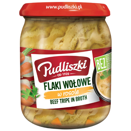 Pudliszki Flaki- Plain - Beef In Jar 8X500G dimarkcash&carry