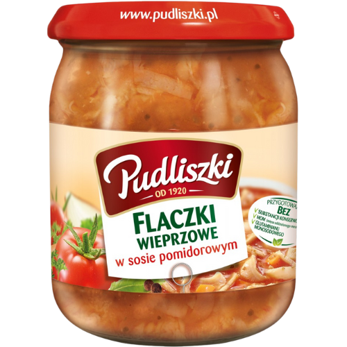 Pudliszki Flaczki- Pork In Tomato Sauce- Jar 4X500G dimarkcash&carry