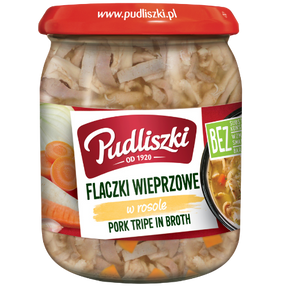 Pudliszki Flaczki Plain Pork In Jar 4X500G dimarkcash&carry