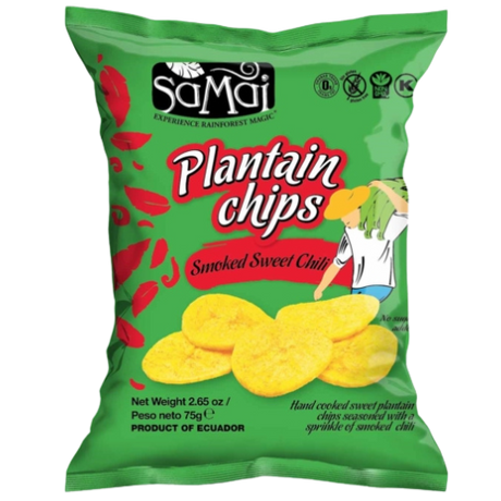 Samai Plantain Chips Smoked Sweet Chilli 6X75G dimarkcash&carry