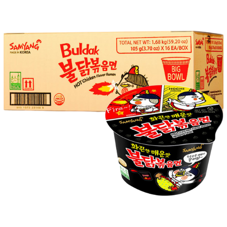 Samyang Buldak Hot Chicken Ramen Big Bowl 16X105G dimarkcash&carry