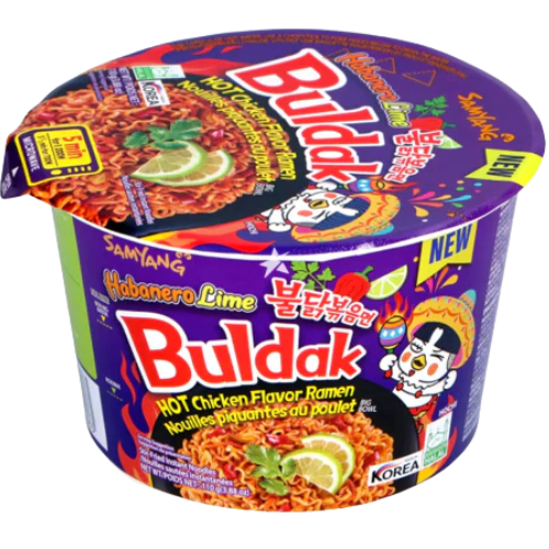 Samyang Buldak Habanero Lime Hot Chicken Ramen Big Bowl 16X105G