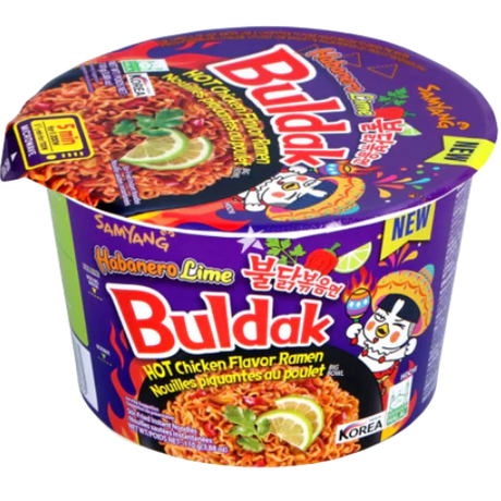 Samyang Buldak Habanero Lime Hot Chicken Ramen Big Bowl 16X105G