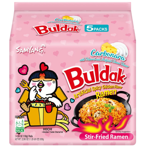 Samyang Buldak Carbonara Hot Chicken Ramen 8X(5X130G)