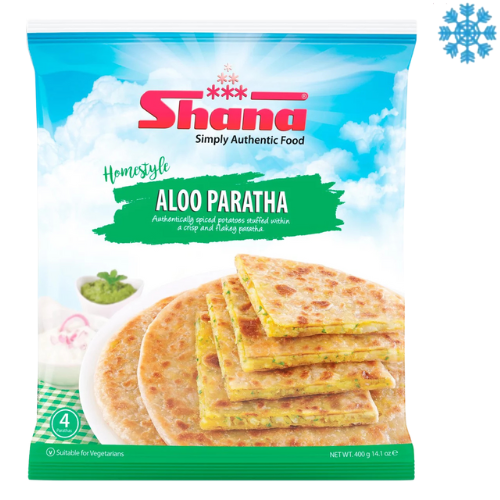 Shana Home Style Aloo Paratha 12X400G - Collection Only Frozen Product dimarkcash&carry