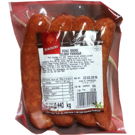 Sokolow Picnic Sausage (1Kg) dimarkcash&carry