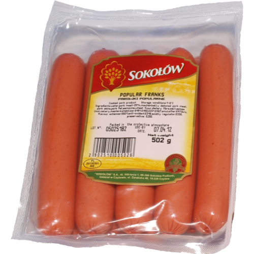 Sokolow Popular Franks (1X1Kg) dimarkcash&carry