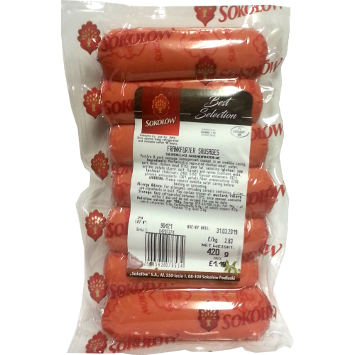 Sokolow Frankfurter Susage (SINGLE) 420G dimarkcash&carry