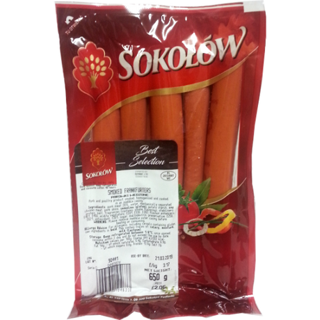 Sokolow Smoked Frankfurters  650G (SINGLE) dimarkcash&carry