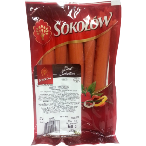 Sokolow Smoked Frankfurters  650G (SINGLE) dimarkcash&carry