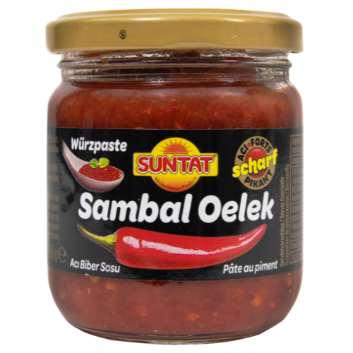 Suntat Sambal Oelek Hot Pepper Sauce 12X212Cc dimarkcash&carry