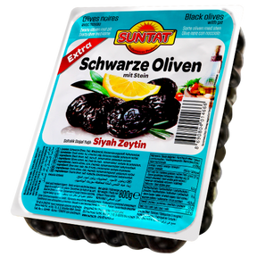 Suntat Black Olives Extra (Vac) 12X800G dimarkcash&carry