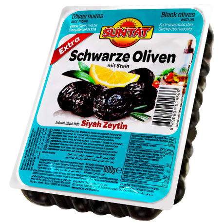 Suntat Black Olives Extra (Vac) 12X800G dimarkcash&carry