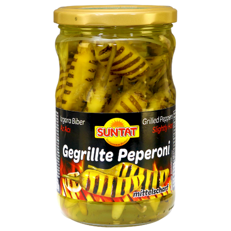 Suntat Grilled Greek Pepper Pickles 12X660Cc dimarkcash&carry