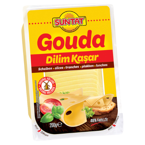 Suntat Sliced Gouda Cheese 12X200G