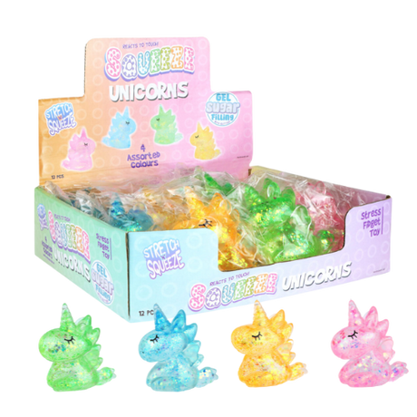 Squeezy Unicorn W/Sugar & Sparkle 12Pcs 4 Mixed Flavours dimarkcash&carry