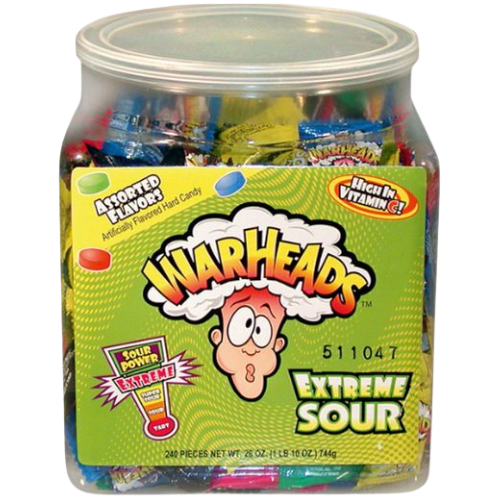 Warheads Extreme Sour Candy (tub) 240x4g