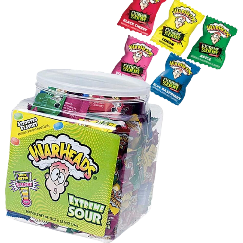 Warheads Extreme Sour Candy (tub) 240x4g dimarkcash&carry