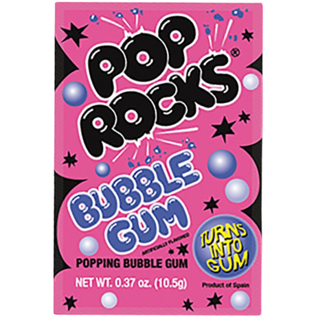 Pop Rocks Bubble Gum Popping Candy 24x9.5g