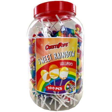 CrestiPops Sweet Rainbow Lollipops 100x16.5g