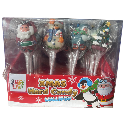 Maxco Chrismas Hard Candy Lollipop Mini 48X12G dimarkcash&carry
