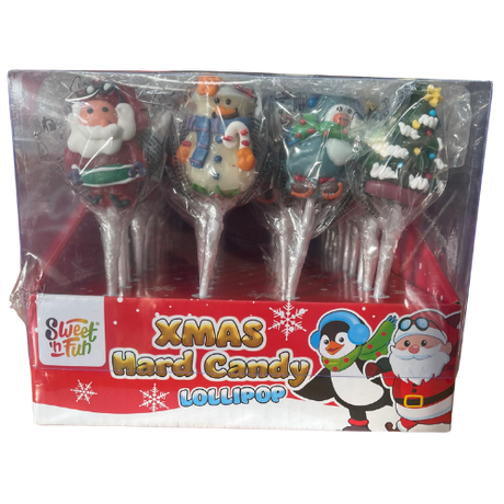 Maxco Chrismas Hard Candy Lollipop Mini 48X12G dimarkcash&carry