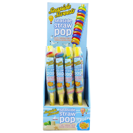 Seaside Sweets Straw Pop Candy 12x42g dimarkcash&carry