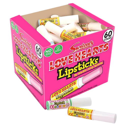 Swizzels Love Heart Candy Lipsticks 60x6g dimarkcash&carry