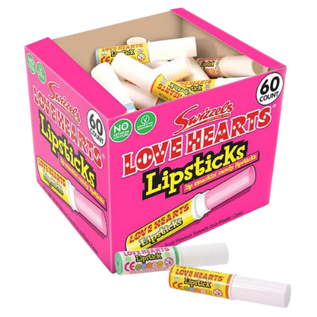 Swizzels Love Heart Candy Lipsticks 60x6g dimarkcash&carry