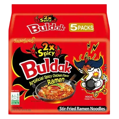 Samyang Buldak 2X Spicy Chicken Ramen 5X140G