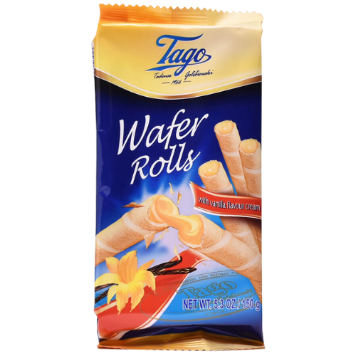 Tago Roll Wafers-vanilla 12x150g dimarkcash&carry