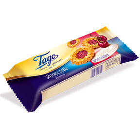 Tago Sunflower Cookies with Cherry Filling 24x160g dimarkcash&carry