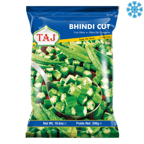 Taj Cut Okra 12X300G - Collection Only Frozen Product dimarkcash&carry