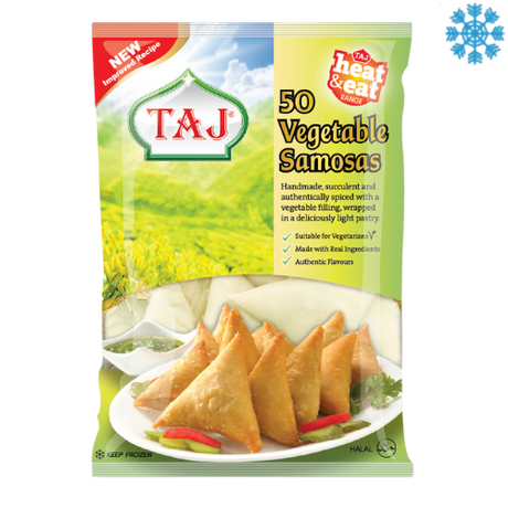 Taj Family Pack Veg Samosa 4X1.75Kg (50Pcs) - Collection Only Frozen Product dimarkcash&carry