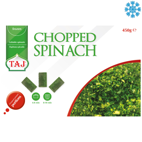 Taj Chopped Spinach 6X450G - Collection Only Frozen Product dimarkcash&carry