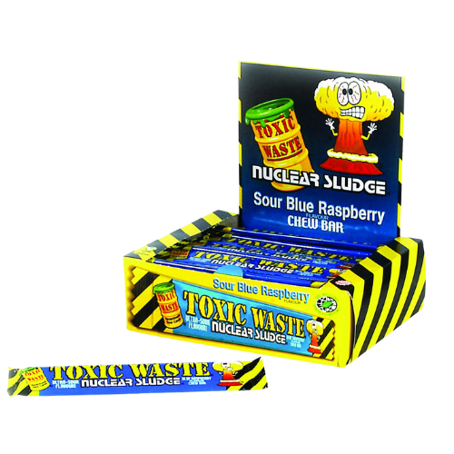 Toxic Waste Blue Raspberry Chew Bars 50X20G dimarkcash&carry