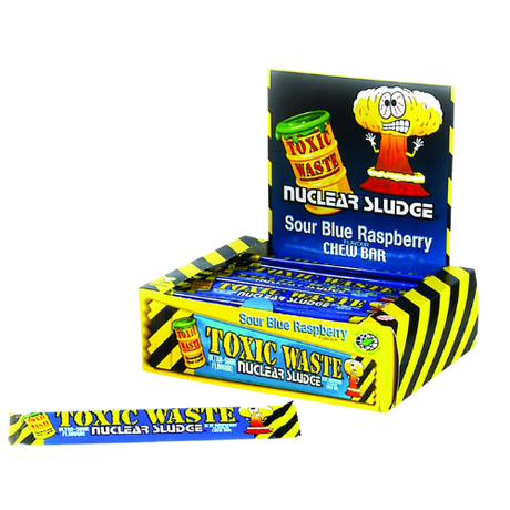 Toxic Waste Blue Raspberry Chew Bars 50X20G dimarkcash&carry