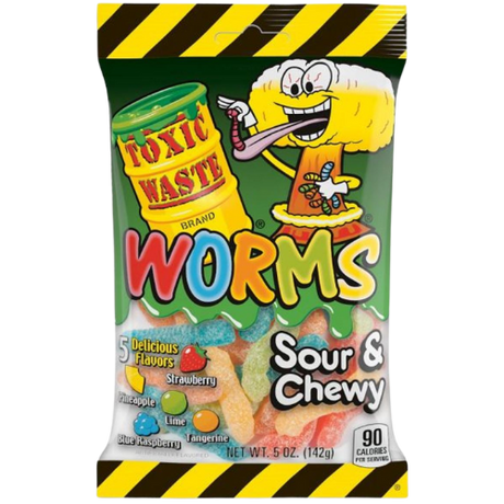 Toxic Waste Sour Gummy Worms 12x143g