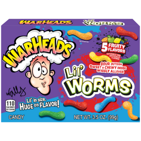 Warheads Theatre Box Lil Worms 12x99g (4oz) dimarkcash&carry