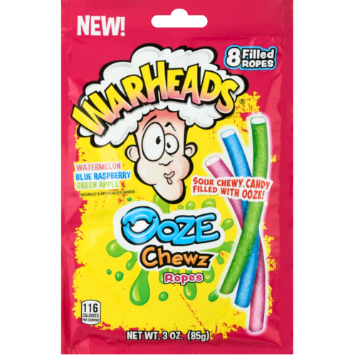 Warheads Ooze Chews Ropes 12X85G(3Oz) dimarkcash&carry