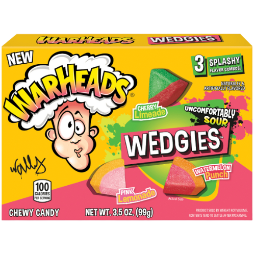 Warheads Theatre Wedgies Chewy Candy 12X99G (3.5Oz) dimarkcash&carry