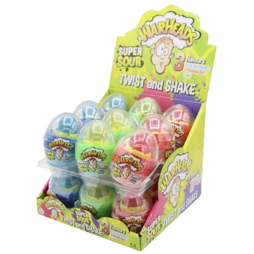 Warheads Super Sour Twist & Shake Eggo 18X18G dimarkcash&carry