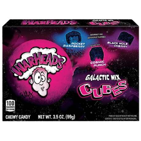 Warheads Galactic Cubes (Box) 12X99G (3.5Oz) dimarkcash&carry