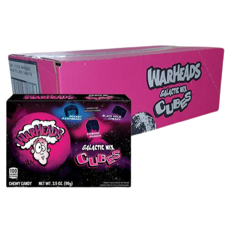 Warheads Galactic Cubes (Box) 12X99G (3.5Oz) dimarkcash&carry