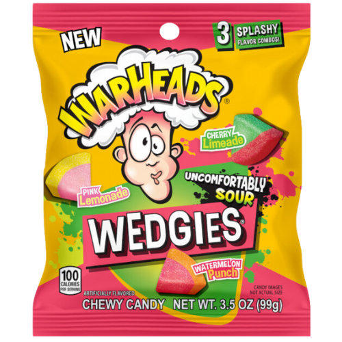 Warheads Wedgies Peg Bag 12x99g (3.5oz) dimarkcash&carry