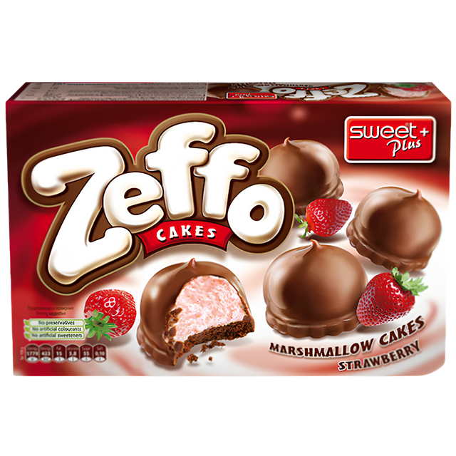 Zeffo Marshmellow Cake with Strawberry 12x150g dimarkcash&carry