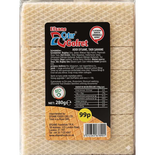 Efsane Wafers Vanillin 24x280g